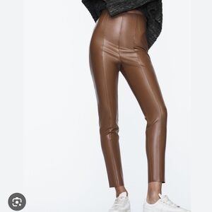 Zara faux leather leggings